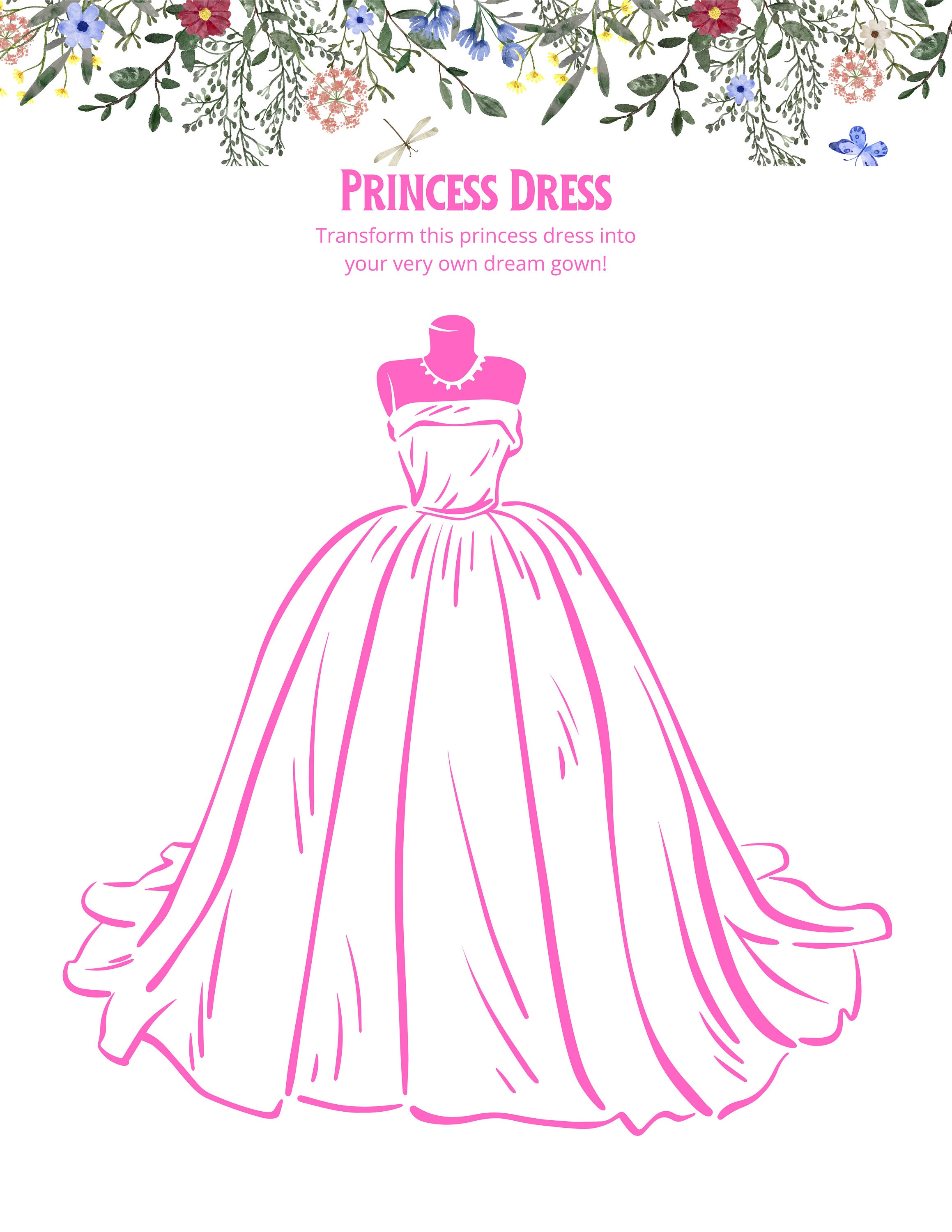 Princess Birthday Party - 8 Activities [instant Download] PDF PNG JPG ...