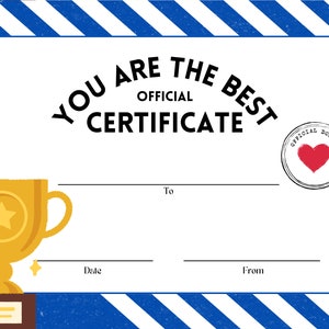 The Best Certificate [PDF Instant Download] Congratulations Award Prize ...