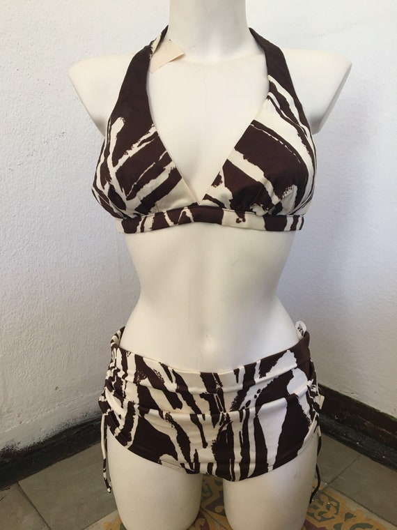 Vintage “Catalina” 60’s animal print / zebra bikin