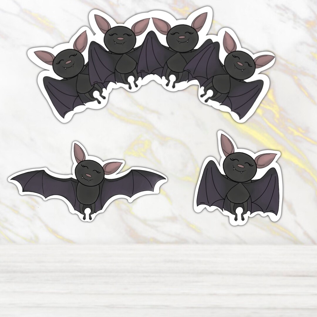 Mini Bat Sticker Pack - Etsy
