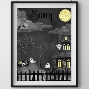 Literary Genre Poster, Scary Stories, Fiction Genres, Library Genre Posters, Elementary Classroom Posters, for Teachers/Librarians/Students