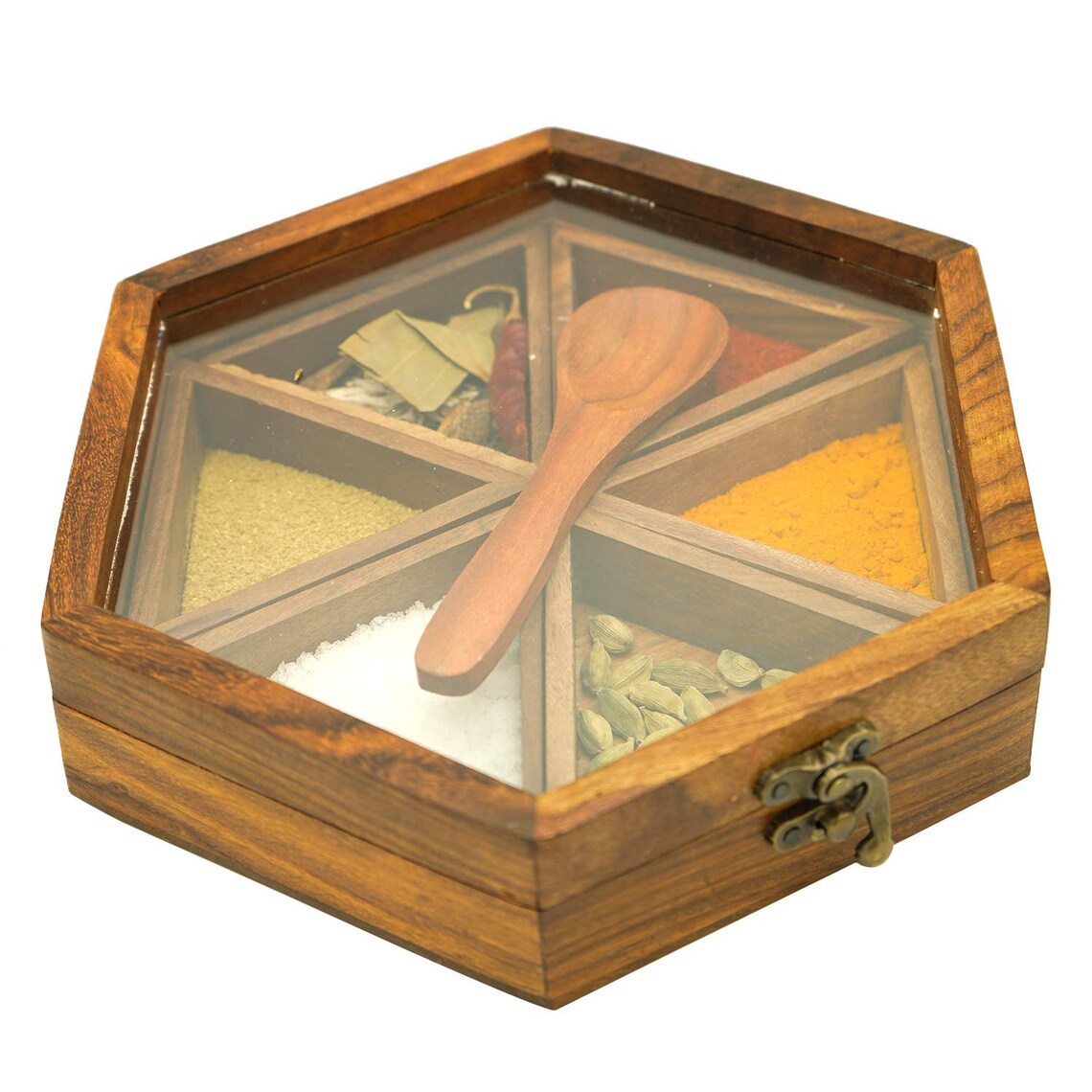 Fully Handmade Wooden Masala Box for Kitchen Masala 4 Etsy