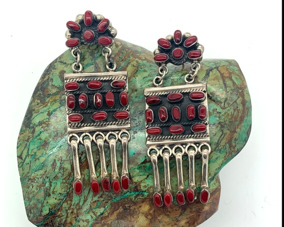 Amazing Sterling Silver + Coral Mexican Statement