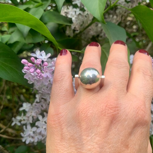Modernistische statement-balring van sterling zilver, 925 Mexico