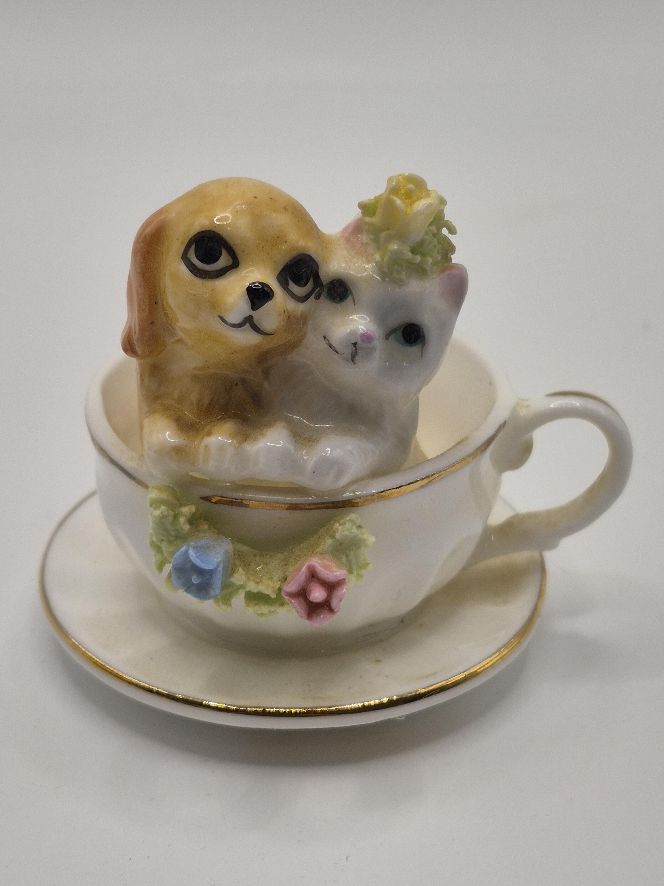 Japan Bone China Cat - Etsy