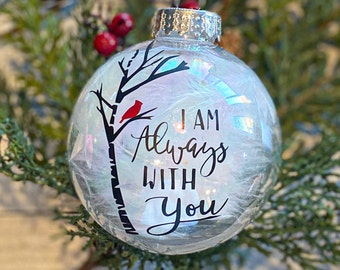 Memorial Ornament, Cardinal Remembrance Ornament, In Memory Ornament, Memorial Christmas Ornament, Cardinal Memorial Gift, Cardinal Ornament