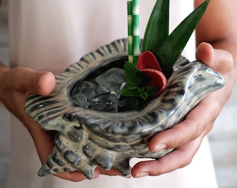 Tiki Mug Sea Shell - Blue