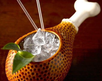Turkey Drumstick Cocktail Mug: Handmade Novelty Tiki Drinkware