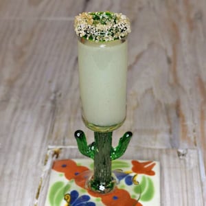 Borrelglas met Mexicaanse cactusstam