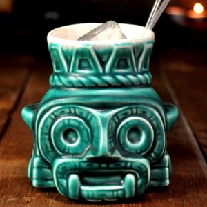 Aztec god ceramic tiki mug image 1