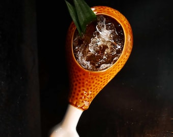 Turkey Drumstick Cocktail Mug: Handmade Novelty Tiki Drinkware