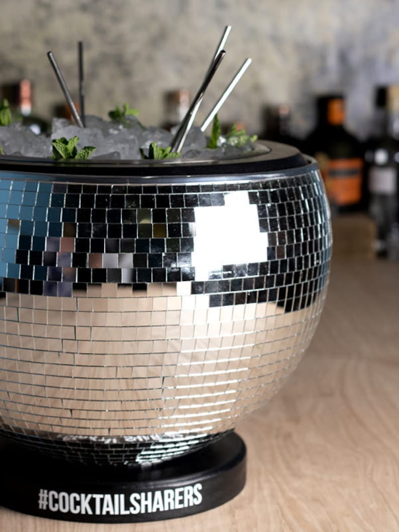 Disco Ball Cocktail Sharer 2L Silver Etsy