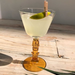 Szklanka do Tiki Daiquiri – Retro polinezyjska szklanka do koktajli – Barware w stylu vintage – Unikalne naczynia do drinków do domowych barów i przyjęć Tiki
