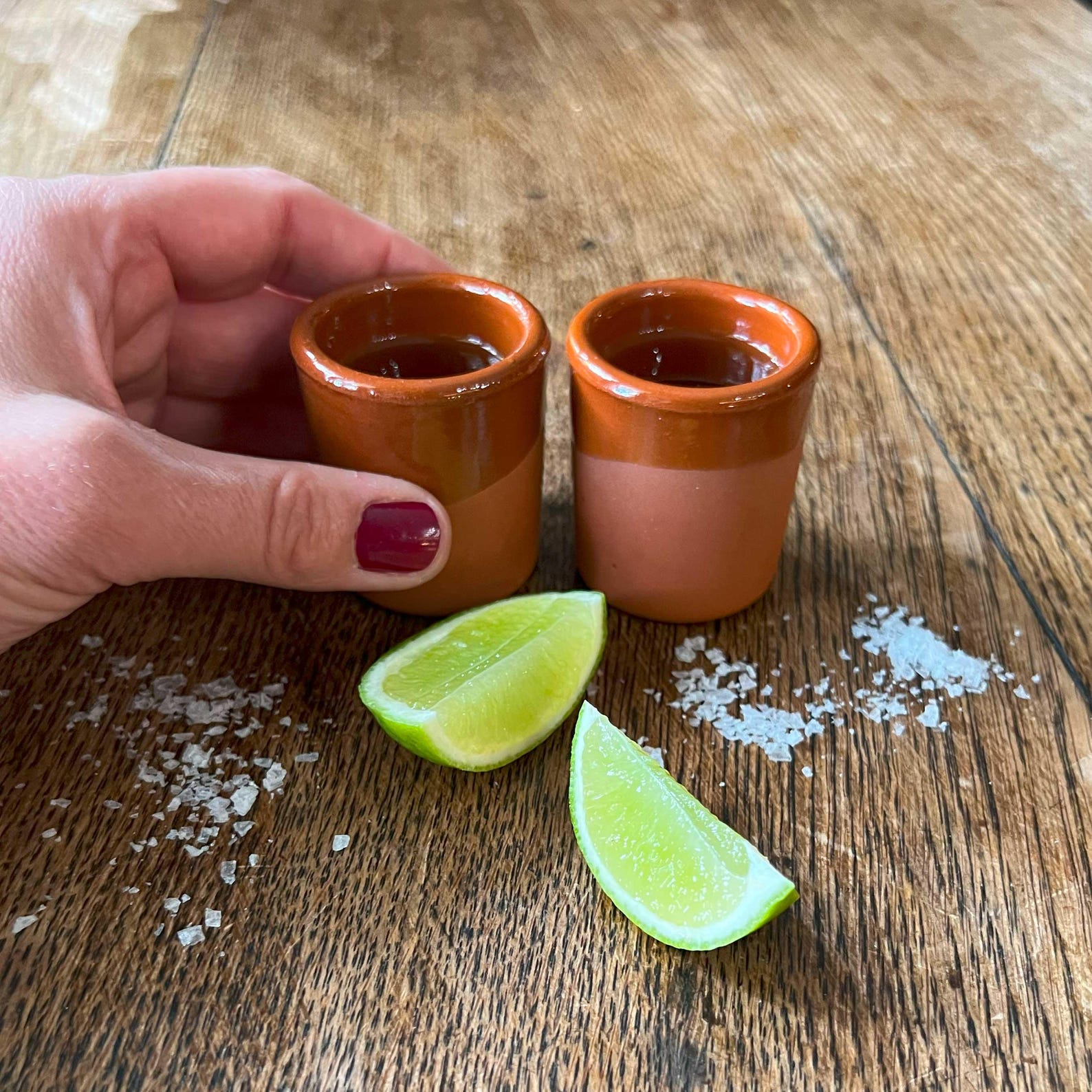 Handmade Terracotta Shot Glass Set: Rustic Ceramic Tequila Cups - Etsy