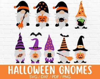 Halloween Gnome SVG Bundle, Halloween Decor SVG, Gnomes Svg, Halloween Gnome Sign Svg, Cut file For Cricut, Glowforge Laser Cut File