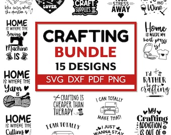 Artisanat SVG Bundle, artisan citation SVG, artisanat chemise énonciations clipart, fournitures et outils pour travaux manuels couper des fichiers pour Cricut & Silhouette Designs