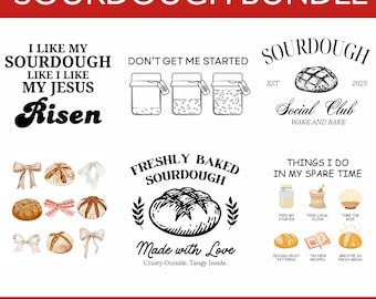 Sourdough SVG Bundle, Funny Sourdough Quotes and Sayings, Sourdough Starter SVG, Bread Baking SVG for Cricut, Sourdough Shirt, Kitchen Decor