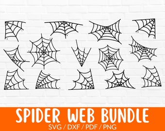 Spider Web SVG Bundle, Halloween Web SVG, Spiderweb Vector, Halloween Svg, Shirt SVG, Fall Autumn Clipart, Cut File for Cricut & Silhouette