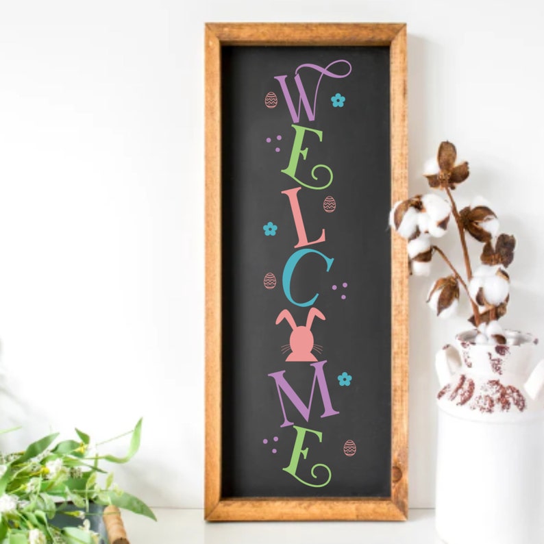 Easter Porch Signs Svg Bundle, Spring Home Sign Svg, Easter Bunny Svg ...