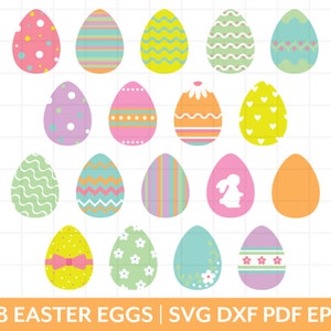 Easter Egg svg png eps dxf, Colorful easter eggs craft fils, designs for Cricut & Silhouette