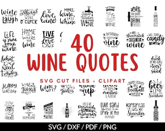 Wine Svg Bundle, Wine Quotes Clipart, Alcohol Png, Funny Wine Sayings Vector, Sassy Wine Glass Cut File designs for Cricut & Silhouette
