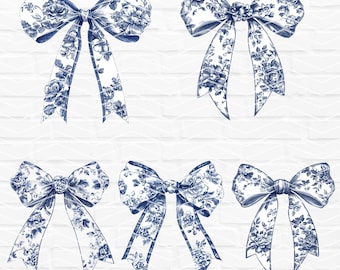 Trendy Chinoiserie Png | Png Bundle | Woman Coquette Shirt | Blue White Floral Coquette Bow Png | 5 Blue And White Chinoiserie Bow
