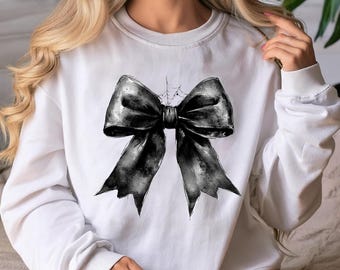 Black Halloween Coquette Bow PNG, Spooky Season Clipart, Gothic Ghost Bats Coquette Halloween Spider Bow PNG, Trendy Sublimation Design