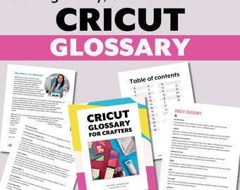 Léxico dos Crafters da Cricut, o glossário definitivo da Cricut | Folha de dicas para Cricut Maker, Cricut Explore, Cricut Joy, Venture | Download instantâneo