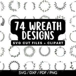Wreath SVG Bundle, Floral Wreath SVG, Laurel Wreath Frame SVG, Wedding Wreath Svg, Wreath Monogram Circle Frame, Circle Svg Bundle Cricut