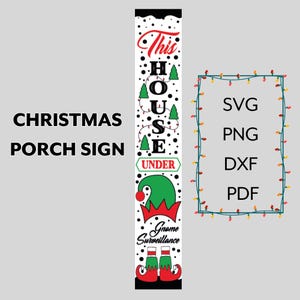 Gnome Christmas Sign Svg, Christmas Porch Leaner Svg, Vertical Christmas Sign Svg, Welcome Front Porch Png, Cut Files for Cricut Silhouette