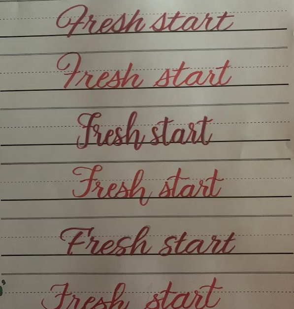 One Year of Hand Lettering Worksheets | Brush Lettering Practice ...