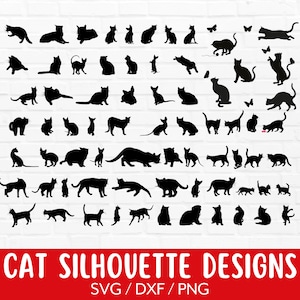 Verspielte Katze SVG, Katze Png, Katze Silhouette geschnitten, verspielte Katze SVG, Katze mit Schmetterling svg, Cut File Clip Art Cricut & Silhouette