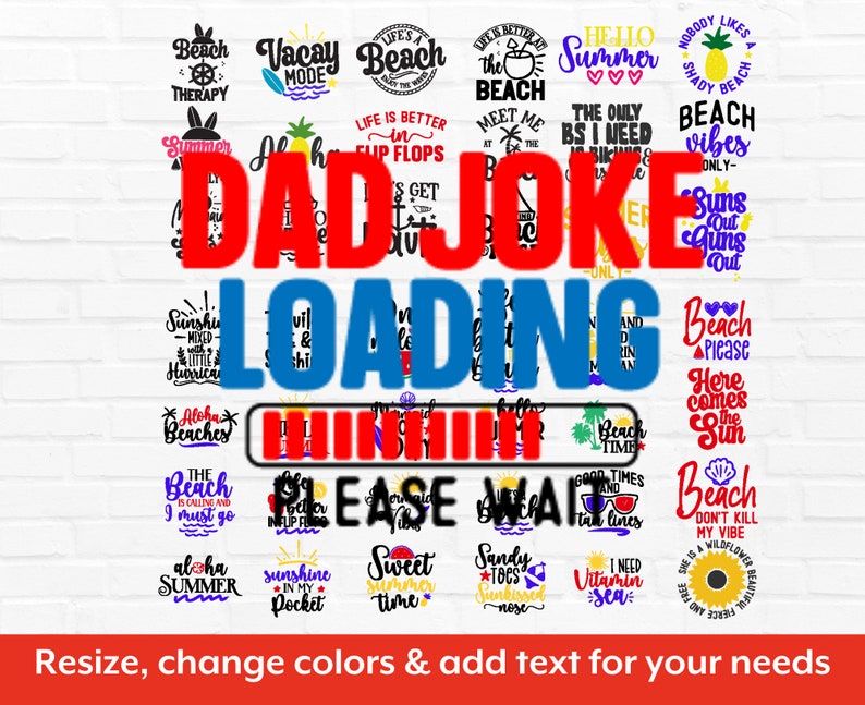 Fathers Day Svg Bundle, Dad Quotes Clipart, Dad Jokes Shirt Png, Best ...