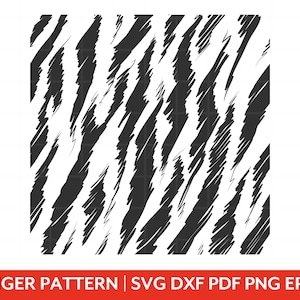 Tiger black/white print, tiger stripes pattern, Animal print, Instant download, Cricut, Silhouette, Cut file, svg, dxf, png, pdf, eps