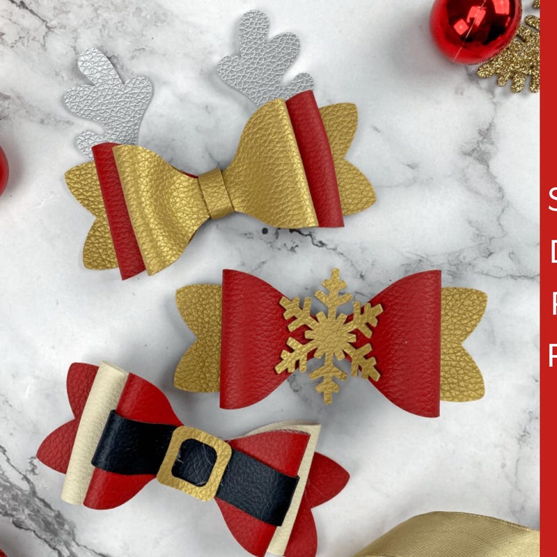 Christmas Bow Template Etsy