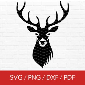 Deer Svg, Deer Png, Deer Antlers Svg, Deer Hunting Svg, Deer Head SVG, Buck Rack Svg, Reindeer Svg Png Cut File Clip Art Cricut & Silhouette