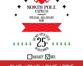 Correo de Papá Noel del Polo Norte Svg, Svg del Polo Norte, Svg de correo urgente, Svg de sello navideño, Svg de saco de Papá Noel, Svg de etiqueta navideña, Correo del Polo Norte Png