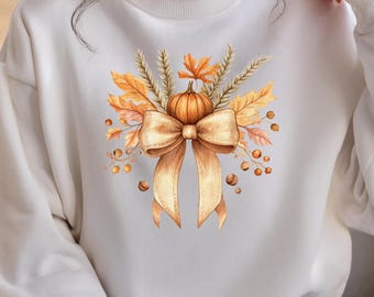 Thanksgiving Bow Png | Thankful Png | Fall Thanksgiving Bow Shirt Sublimation | Autumn Bow Png | Thanksgiving Coquette Bow PNG | Fall Shirt