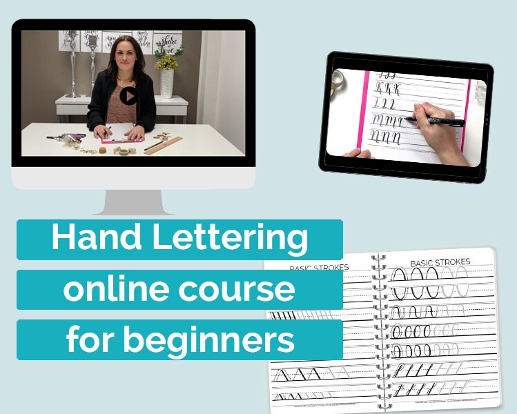 Just Start Lettering Online Course Hand Lettering Course | Etsy