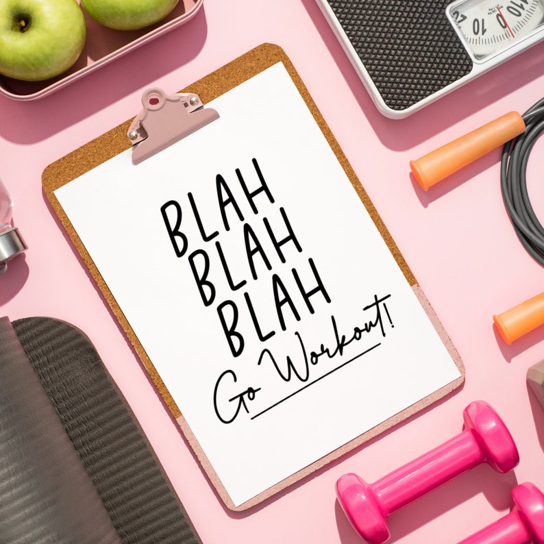 Workout Quotes SVG Bundle, 47 Motivational Funny Exercise Designs for Cricut & Silhouette, Fitness Cut File, Training Clipart, Gym Png, Dxf image 5