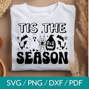 To sezon na upiorne Svg, cytat z Halloween SVG, retro upiorny sezon Png, modne popularne Halloweenowe cliparty, plik do cięcia Cricut Silhouette