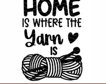 Casa è dove si trova il filo SVG, citazione di un artigiano SVG, divertenti detti creativi per l'artigianato Clipart, file di taglio per Cricut e Silhouette Designs