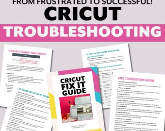 Ebook Cricut Fix It : votre guide de dépannage ultime | Aide-mémoire pour Cricut Maker, Cricut Explore, Cricut Joy | Téléchargement instantané