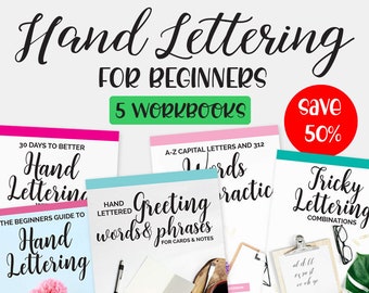 Hand Lettering Bundle | Learn Brush Lettering | Modern Calligraphy for Beginners