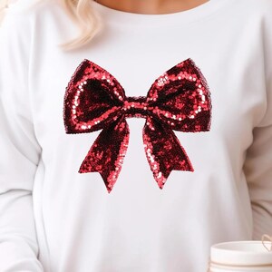 Sequins Coquette Christmas Bow png, Coquette Bow png, Christmas Girly png, Glitter Bow png, Holiday png Merry xmas Retro Christmas png Disco