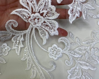 Venice Flower Applique Bridal Applique Lace RedBlackOff White Wedding Applique 1 Pair