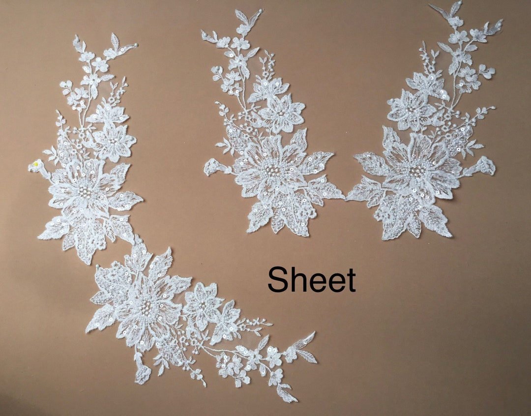 Lace Sheetlace Applique Sheet Wedding Lace/ Wedding Applique/ Etsy