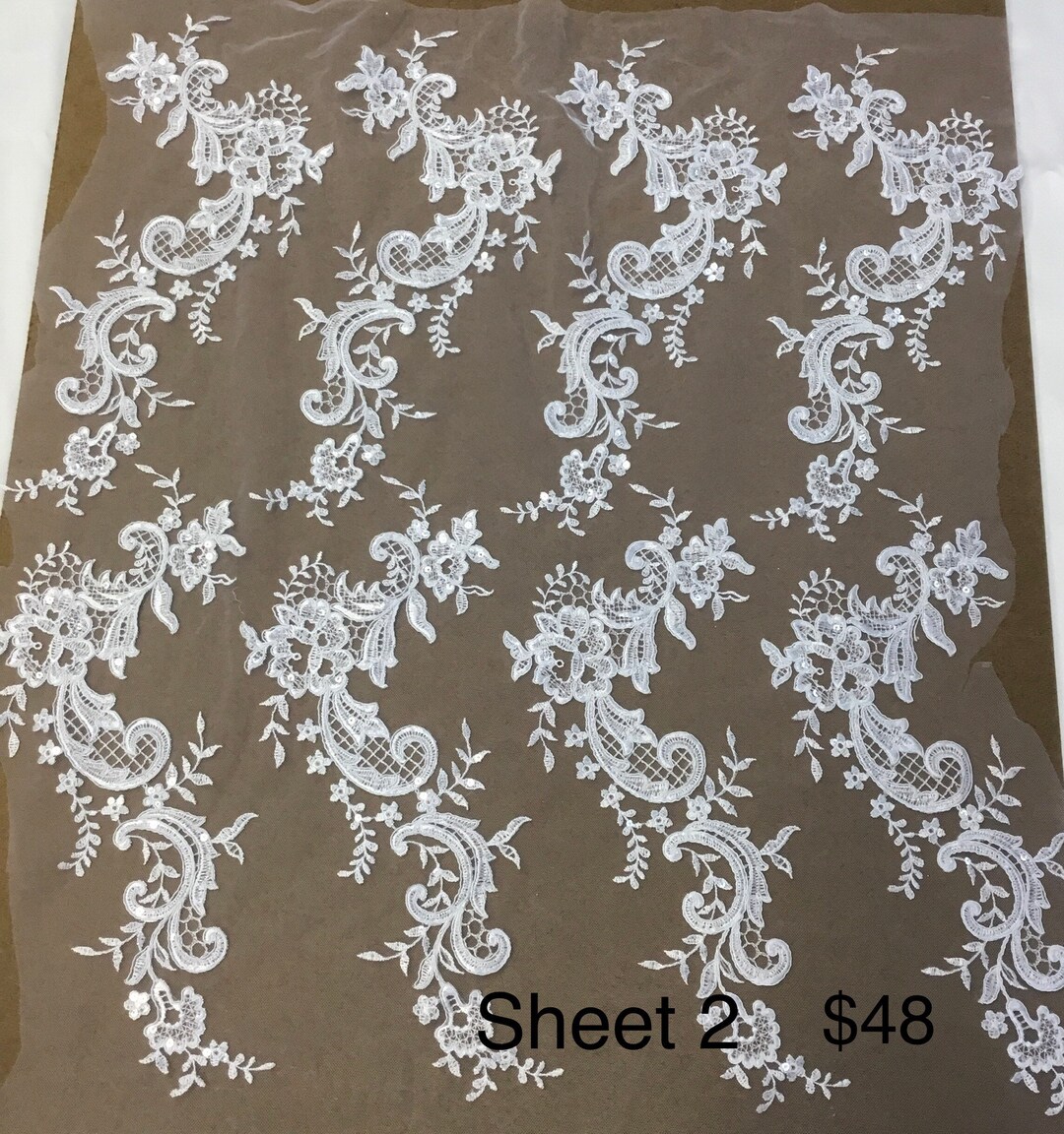 Lace Sheet, Lace Applique,white Lace Applique ,high Quality ,lace