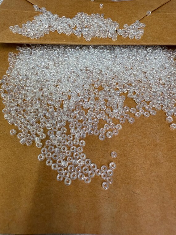clear beads for dress Clear Glass Seed Beads, 6/0 by Bead Landing