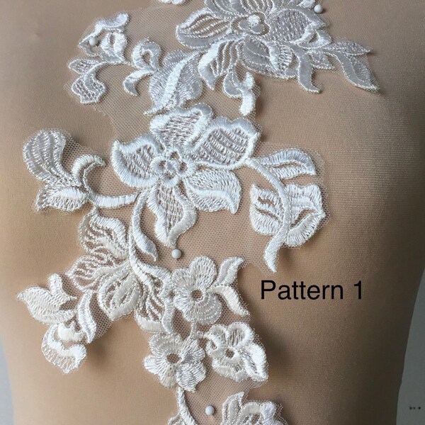 Lace Applique Fabric Etsy